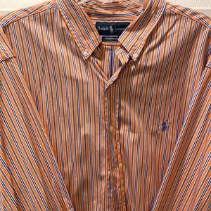 Men’s polo dress shirt.
